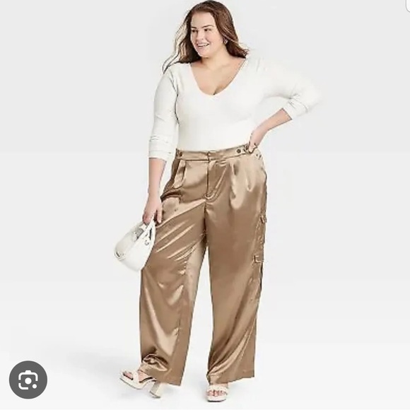 A New Day Cargo Satin Pants - Picture 2 of 6